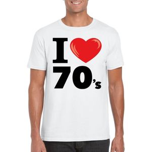 I love 70's t-shirt wit heren - seventies kleding