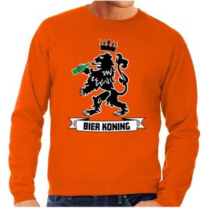Bellatio Decorations Oranje Koningsdag sweater - Bier koning - heren - trui