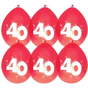 Haza Jubileum/leeftijd ballonnen 40 jaar - 60x stuks - Feestartikelen