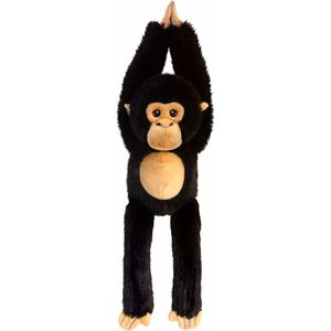 Keel Toys Pluche Chimpansee Aap Knuffeldier - Zwart/Bruin - Hangend - 50 cm