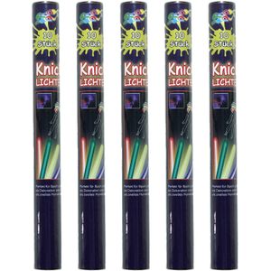 TopTen Glow in the dark sticks - 50x sticks van 20 cm - multi kleuren breaklights