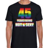 Hot en sexy 45 jaar verjaardag cadeau t-shirt zwart - heren - 45e verjaardag kado shirt Gay/ LHBT kleding / outfit