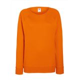 Oranje sweater / sweatshirt trui met raglan mouwen en ronde hals voor dames - basic sweaters - Koningsdag / oranje supporter