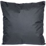 Bank/Sier kussens voor binnen en buiten in de kleur zwart 45 x 45 cm - Tuin/huis kussens