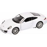 Speelgoed witte Porsche 911 Carrera S auto 1:36