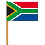 2x Luxe zwaaivlaggen/handvlaggen Zuid Afrika 30 x 45 cm