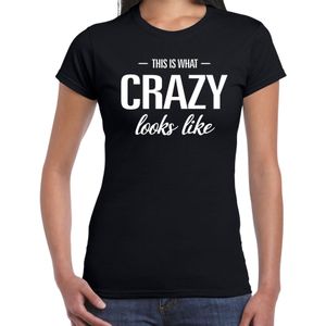 This is what Sexy looks like t-shirt zwart dames - fun / tekst shirt voor sexy dames / vrouwen