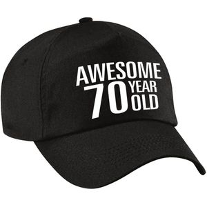 Awesome 70 year old verjaardag pet / cap zwart voor dames en heren - baseball cap - verjaardags cadeau - petten / caps