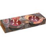 Svenska living Tapas schaaltjes - 4x - zwart/roze - aardewerk - 12 x 4 cm