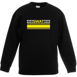 SWAT speciale eenheid logo zwarte sweater voor jongens en meisjes - Politie verkleedkleding