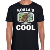 Dieren koalaberen t-shirt zwart heren - koalas are serious cool shirt - cadeau t-shirt koala/ koalaberen liefhebber