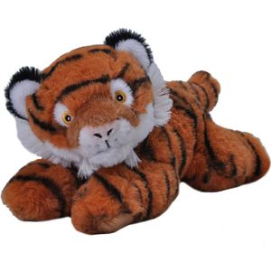 Pluche knuffel dieren Eco-kins tijger van 25 cm. Wildlife speelgoed knuffelbeesten - Cadeau voor kind/jongens/meisjes