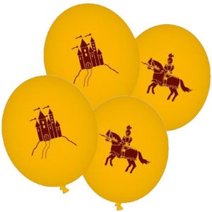 Zakje met 16x stuks Ridders feest thema ballonnen - Verjaardag feestartikelen