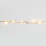 Micro 20 lamp LED verlichting goud op batterijen - Kerst lichtsnoer - Kerstverlichting