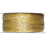 2x Hobby/decoratie metallic zilver en goud sierlinten 3 mm x 25 meter