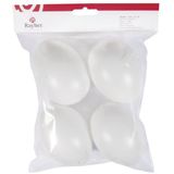 Plastic eieren 10 cm 8 stuks - Pasen versieringen - Paasdecoratie hobby en knutsel materialen