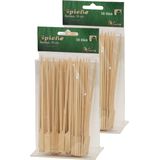 200x Bamboe houten sate prikkers/spiezen 15 cm - Hapjes barbecue/grill sate stokjes