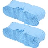 Set van 2x stuks feest/verjaardag versiering slingers blauw 24 meter crepe papier - Feestartikelen