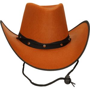 Boland Carnaval verkleed Cowboy hoed El Paso - bruin - volwassenen - Western thema