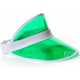 Partychimp Jaren 80 transparante zonnklep - Groen - Eighties thema