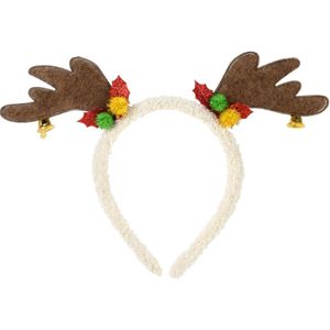 Christmas Decoration kerst diadeem/haarband - rendier gewei - bruin