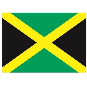 20x Binnen en buiten stickers Jamaica 10 cm - Jamaicaanse vlag stickers - Supporter feestartikelen - Landen decoratie en versieringen