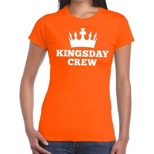 Oranje Kingsday crew t- shirt - Shirt voor dames - Koningsdag kleding