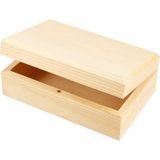 2x stuks houten sieradendoos/dozen/kistjes 14 x 9 x 5 cm - opberg kistjes