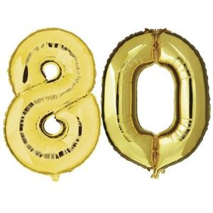 80 jaar folie ballonnen goud