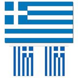 Landen vlaggen versiering set Griekenland 2x artikelen vlag 90 x 150 cm en een stoffen vlaggetjes lijn van 9 meter