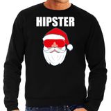 Foute Kerst sweater / Kerst trui Hipster Santa zwart voor heren- Kerstkleding / Christmas outfit