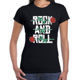 Rock and Roll t-shirt zwart voor dames - muziek thema - Fifties / sixties - kleding / shirt