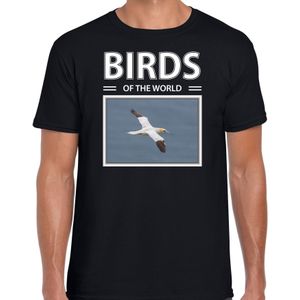 Dieren foto t-shirt Jan van gent - zwart - heren - birds of the world - cadeau shirt Jan van gent vogels liefhebber