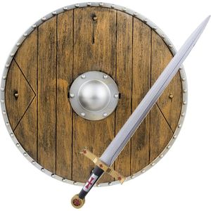 Verkleed speelgoed Ridders/Vikingen wapens - Schild/zwaard - kunststof - volwassenen