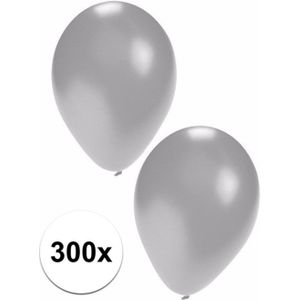 Zilveren ballonnen 300 stuks
