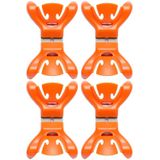 4x Slingers/decoratie ophangen slingerklemmen oranje - Feestartikelen/feestdecoratie accessoires