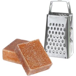 Ideas4seasons Amberblokjes/geurblokjes cadeauset - amber geur - inclusief mini rasp