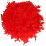 Boa veren kerstslingers - 2x st - rood - 180 cm - kerstboomversiering slinger