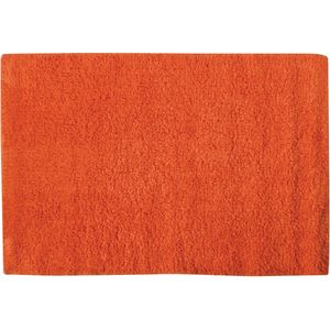 MSV Badkamerkleedje/badmat - voor op de vloer - oranje - 45 x 70 cm - polyester/katoen