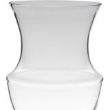 Transparante luxe stijlvolle vaas/vazen van glas 32 x 21 cm - Bloemen/boeketten vaas voor binnen gebruik