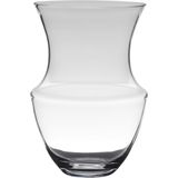 Transparante luxe stijlvolle vaas/vazen van glas 32 x 21 cm - Bloemen/boeketten vaas voor binnen gebruik