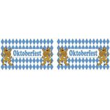 2x Oktoberfest vlaggen 90 x 150 cm - Bierfeest/beieren versiering - Wand/muur/deur decoratie