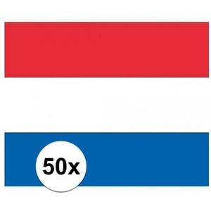 50x Vlag Nederland stickers