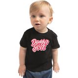Daddys girl cadeau t-shirt zwart voor babys - Vaderdag / papa kado / geboorte - cadeau voor aanstaande vader