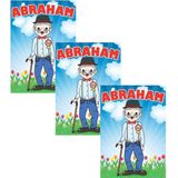 3x stuks mega posters / deurposter Abraham 50 jaar - 59 x 84 cm - verjaardag versiering