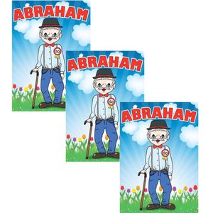 3x stuks mega posters / deurposter Abraham 50 jaar - 59 x 84 cm - verjaardag versiering