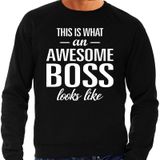 Awesome Boss - geweldige baas cadeau sweater zwart heren - verjaardag cadeau