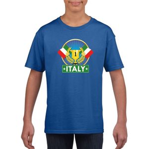 Blauw Italiaans kampioen t-shirt kinderen - Italie supporter shirt jongens en meisjes