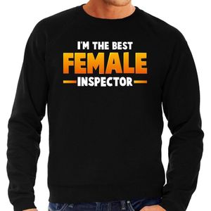 Im the best female inspector sweater zwart voor heren - feest sweater