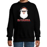 Foute kersttrui / sweater - DJ Santa / Kerstman - stoere zwarte kersttrui voor kinderen - kerstkleding / christmas outfit